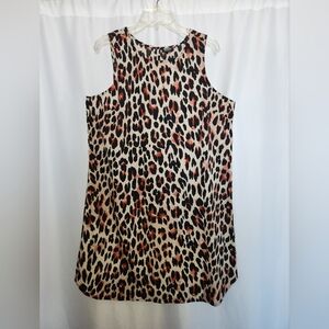 Anna Leopard Print Mini Dress - Black, Brown, Tan Size XL #lightweight #casual